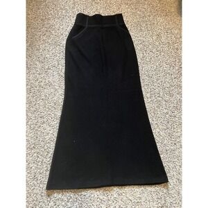St John Long Black Skirt Flared To The Bottom Sz 8 Knitt 43"Length